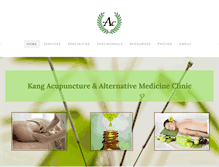 Tablet Screenshot of kangacupuncture.com